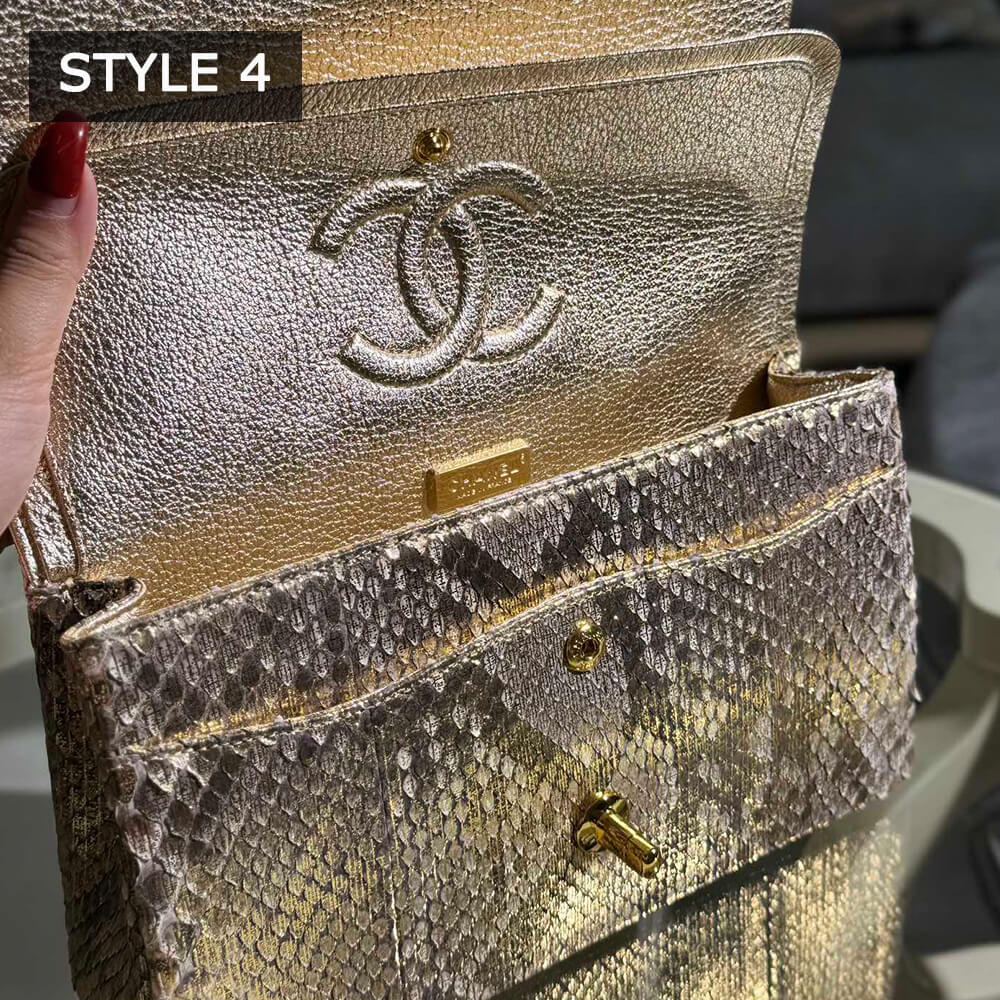 Ch*el classic flap medium in python(high-end grade)