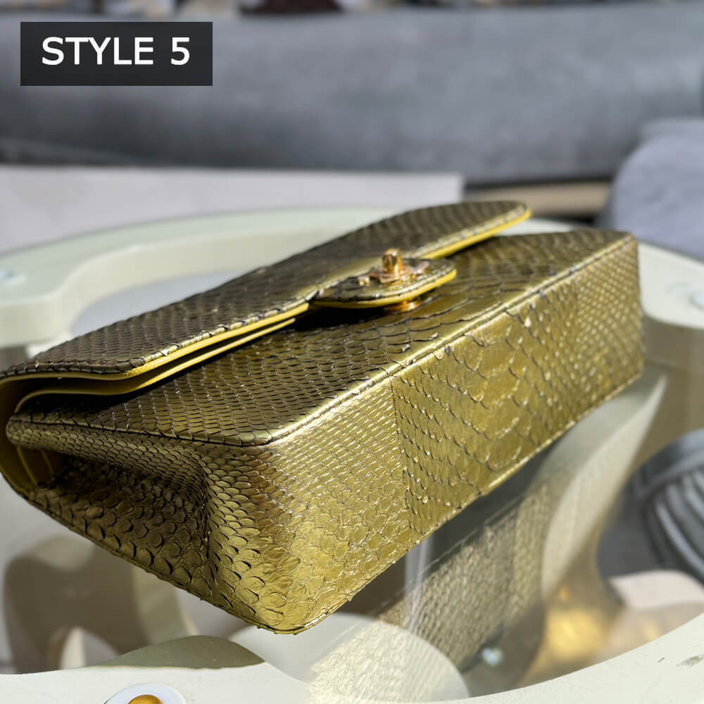 Ch*el classic flap medium in python(high-end grade)