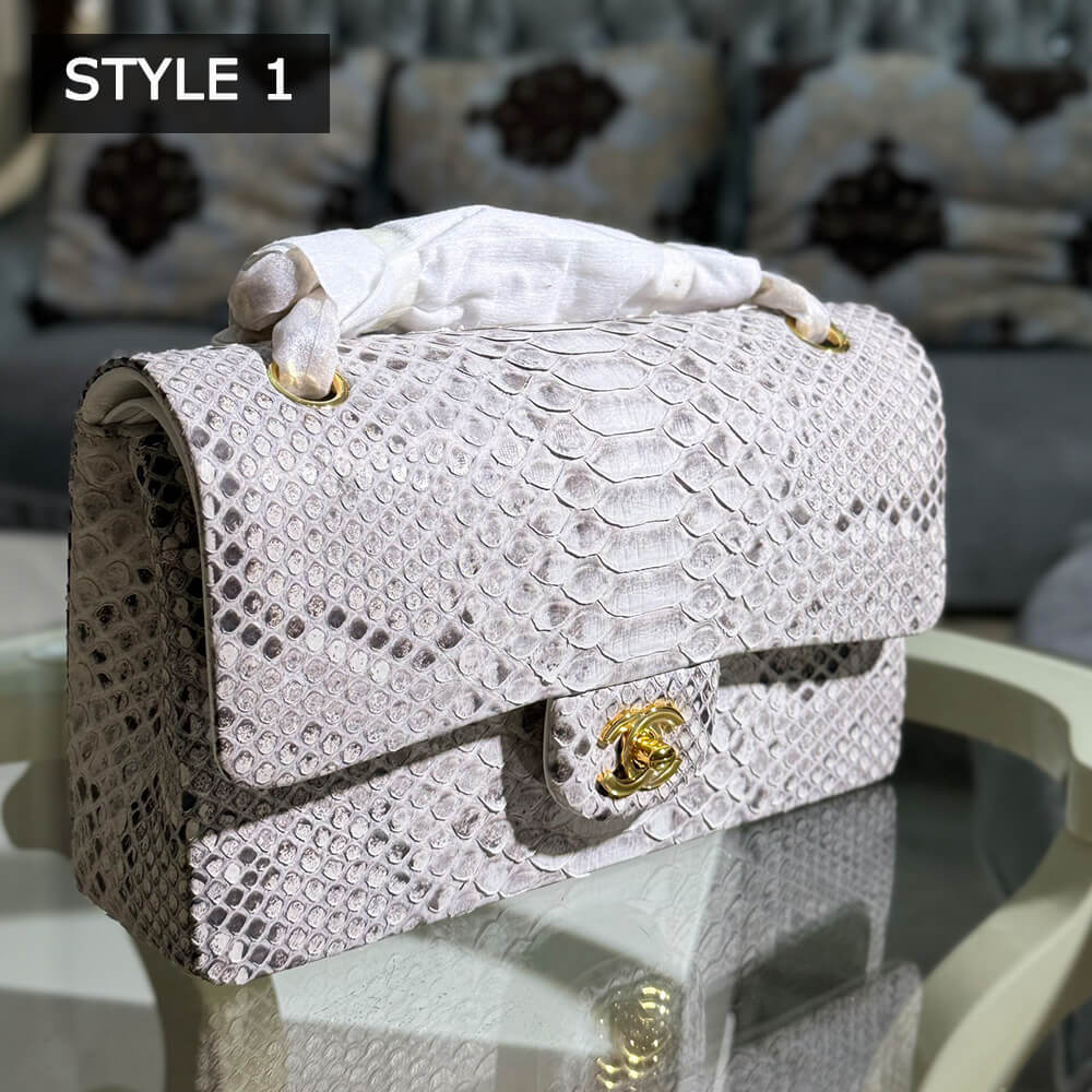 Ch*el classic flap medium in python(high-end grade)