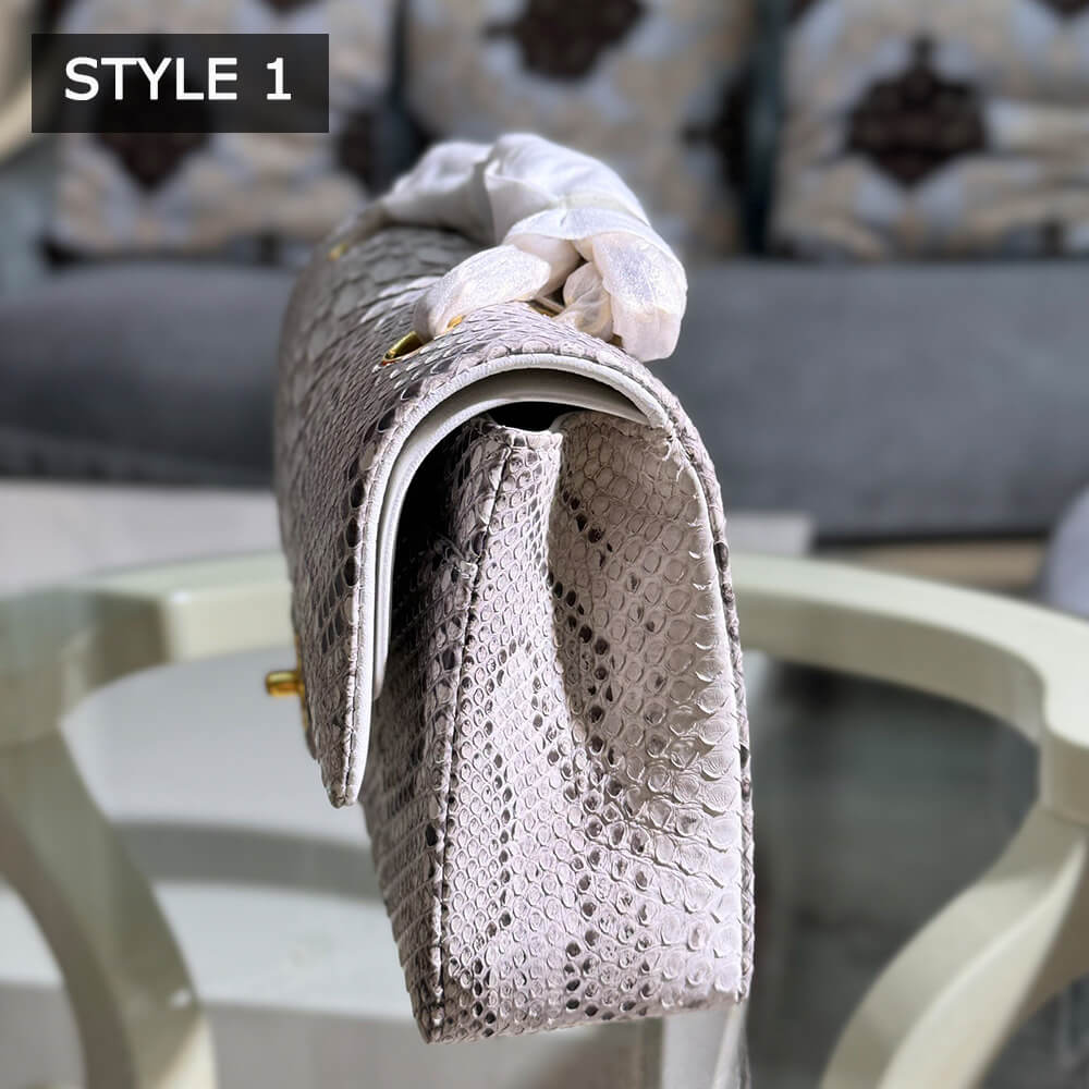 Ch*el classic flap medium in python(high-end grade)
