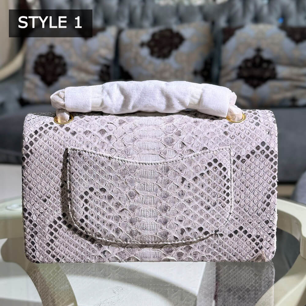 Ch*el classic flap medium in python(high-end grade)