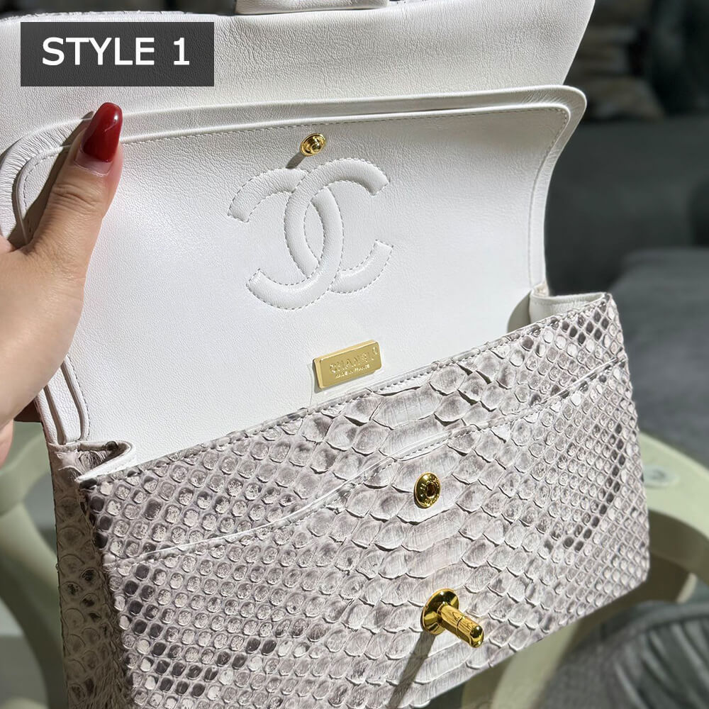 Ch*el classic flap medium in python(high-end grade)