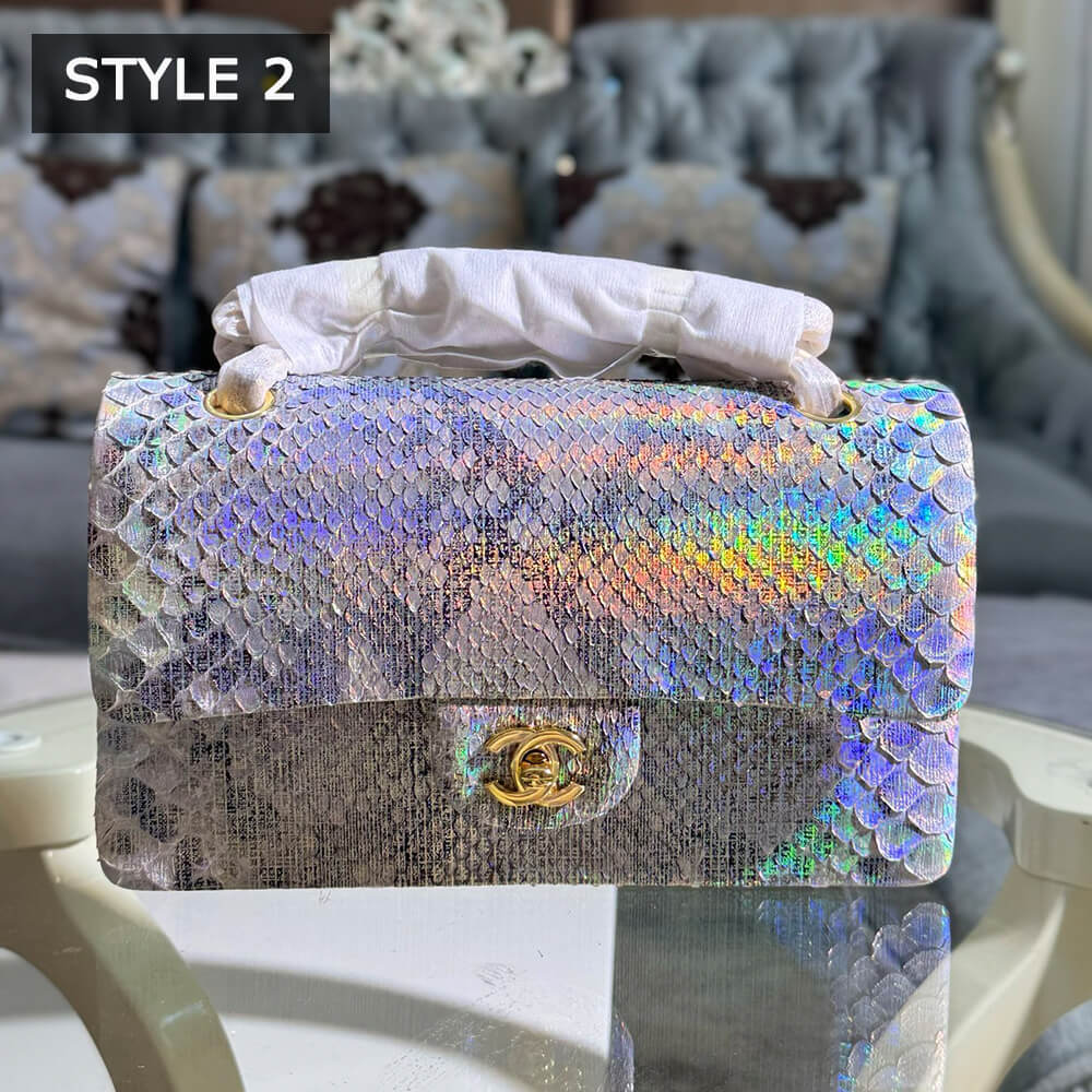 Ch*el classic flap medium in python(high-end grade)