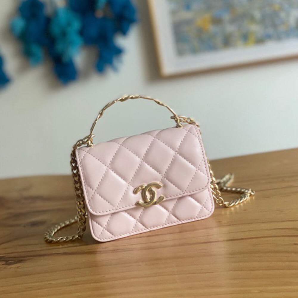 Ch*el mini flap with top handle(high-end grade)