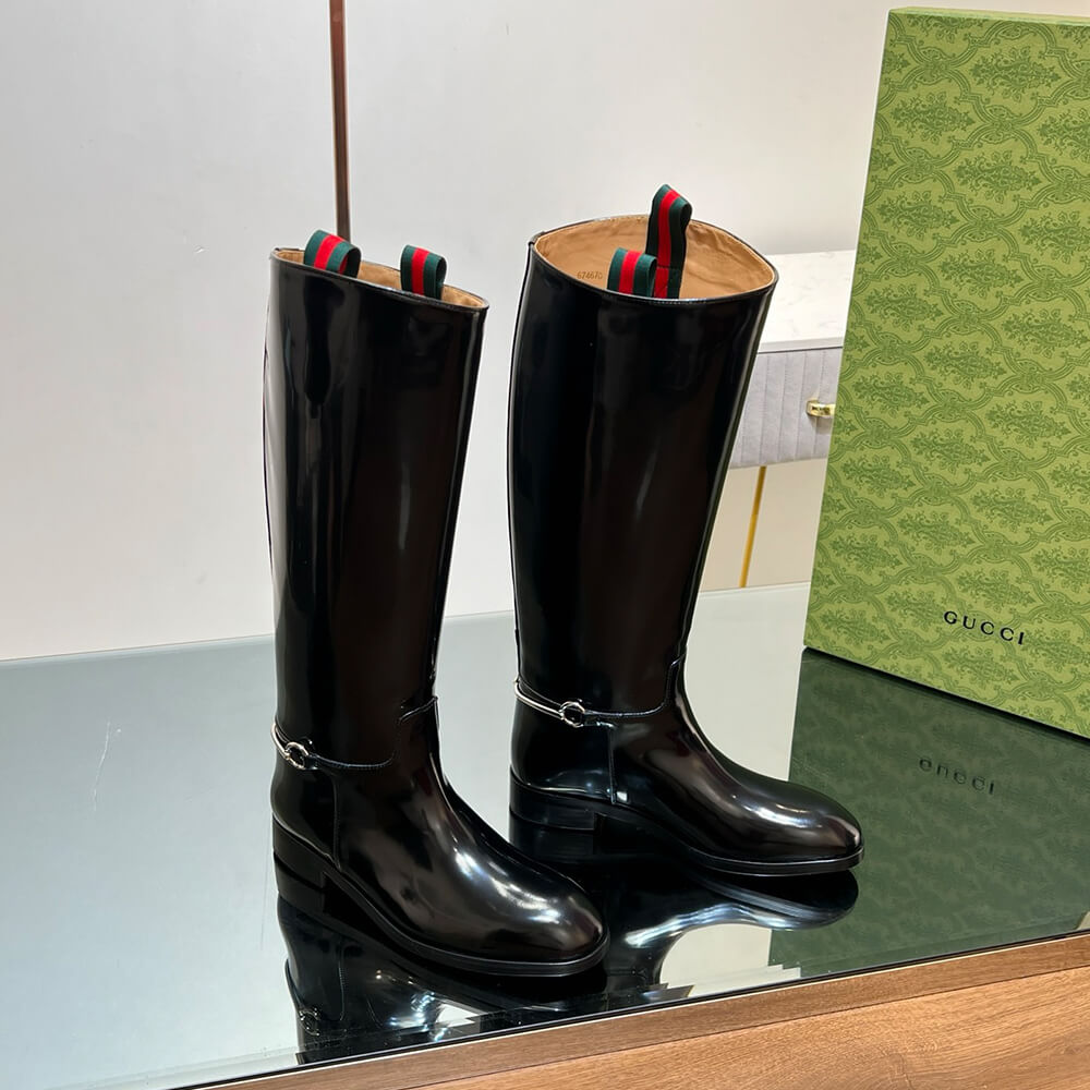 G*u*i women’s slim horsebit boot