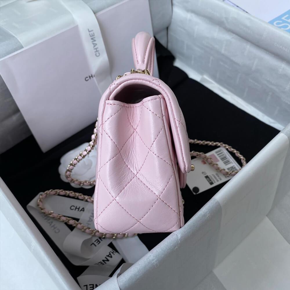 Ch*el mini classic handbag with top handle