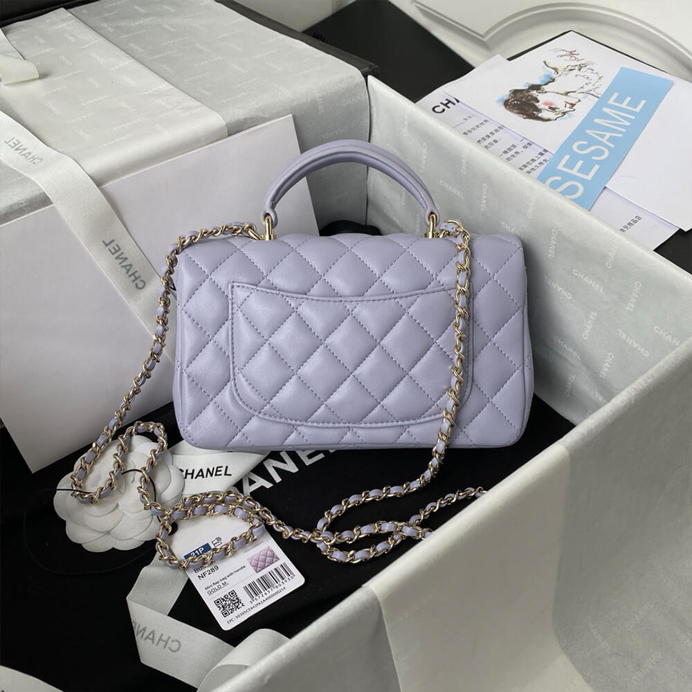Ch*el mini classic handbag with top handle