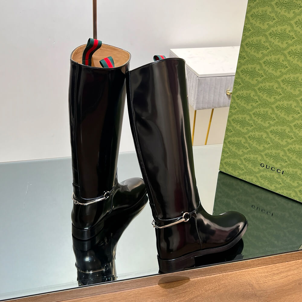 G*u*i women’s slim horsebit boot