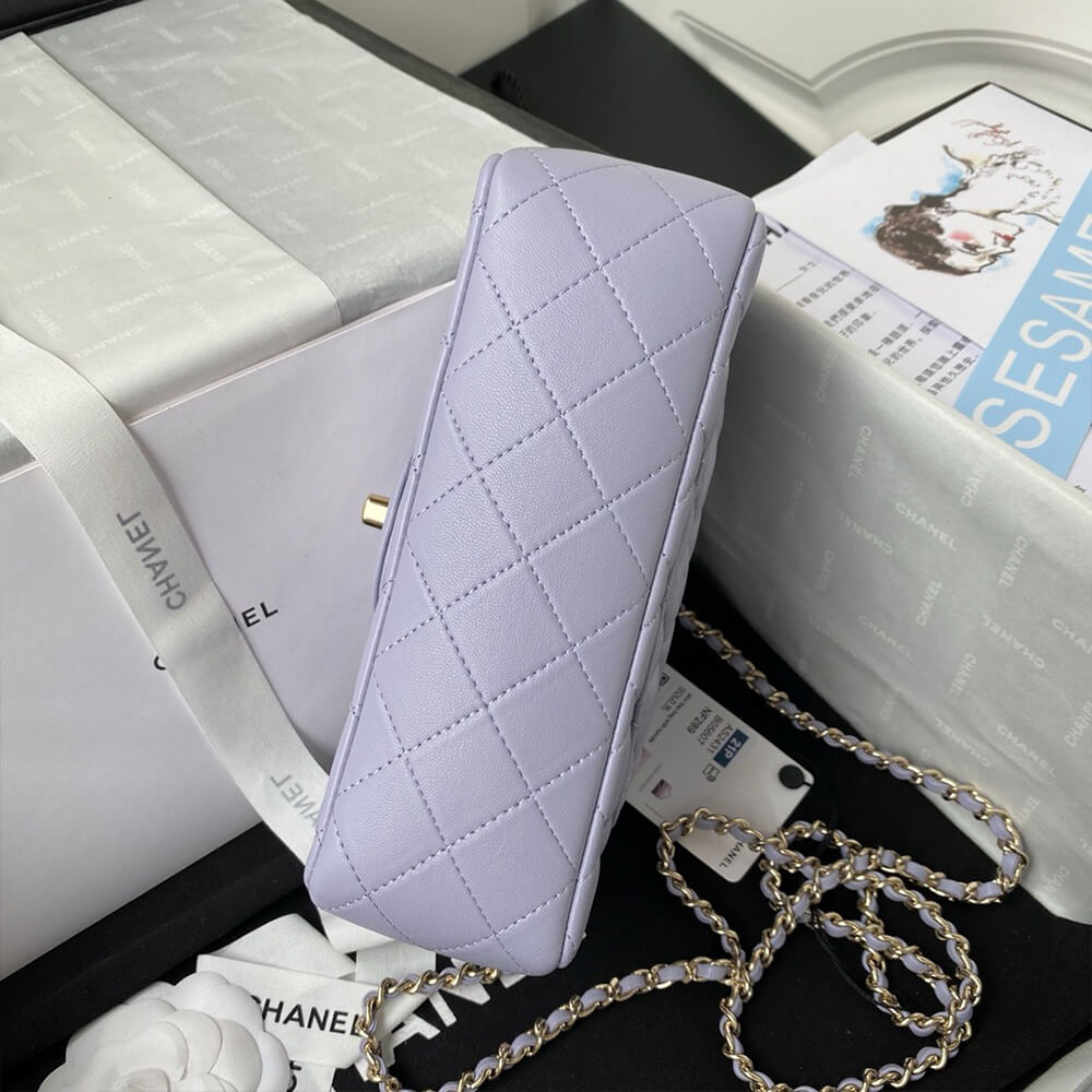Ch*el mini classic handbag with top handle