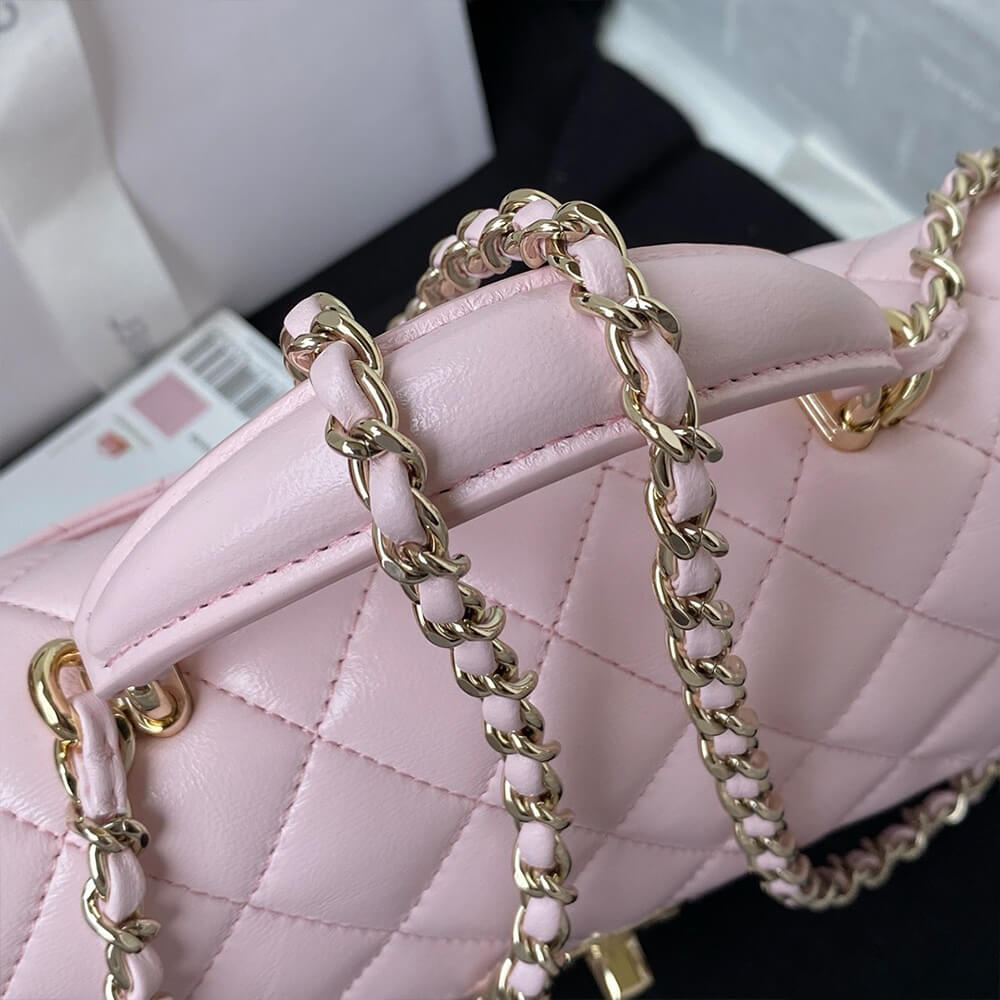 Ch*el mini classic handbag with top handle