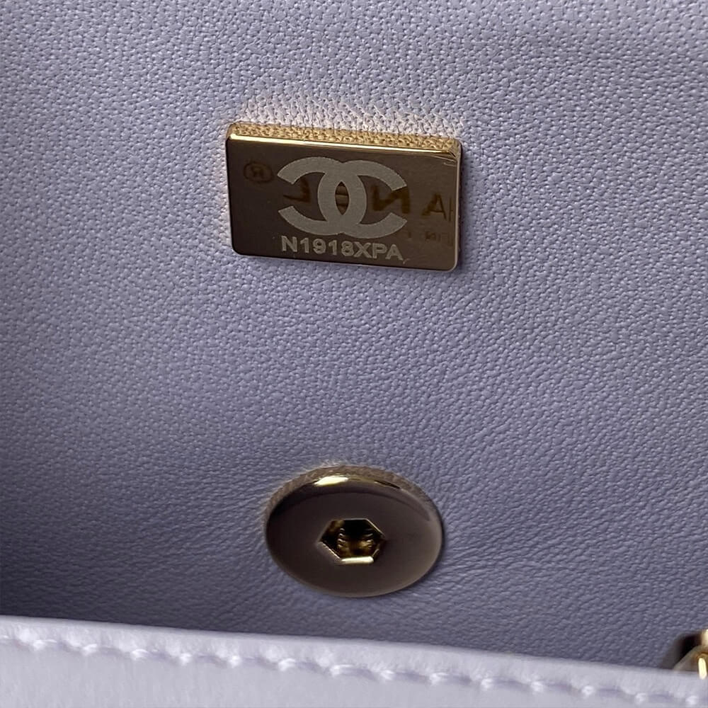 Ch*el mini classic handbag with top handle