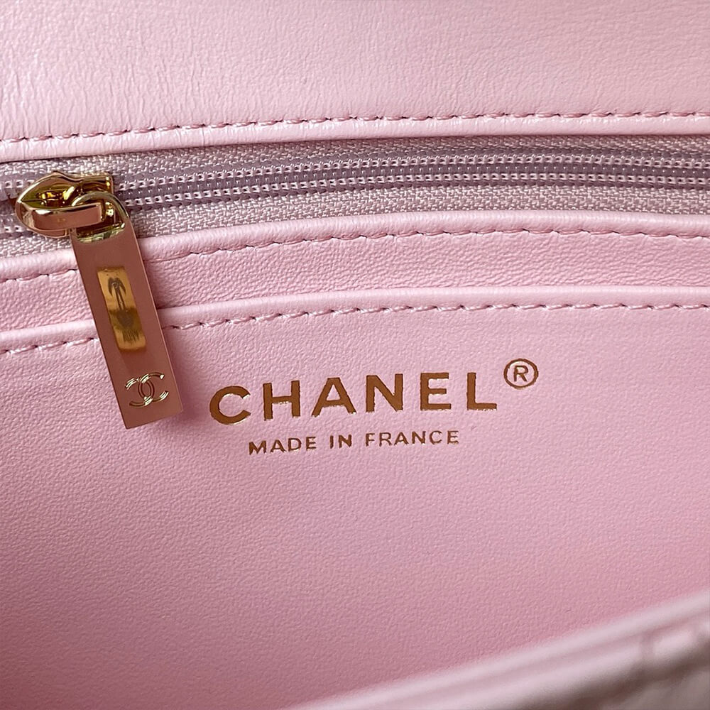 Ch*el mini classic handbag with top handle