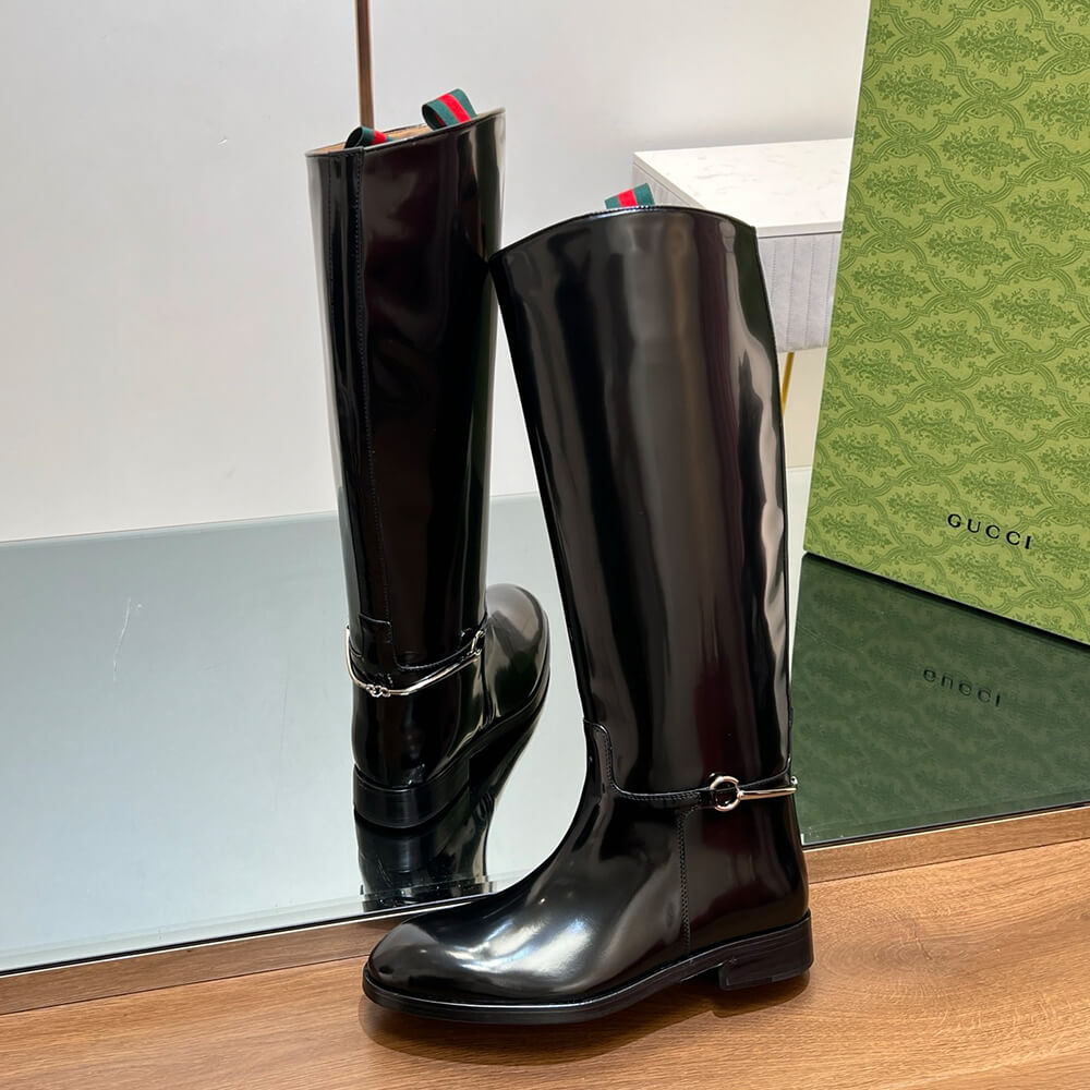 G*u*i women’s slim horsebit boot