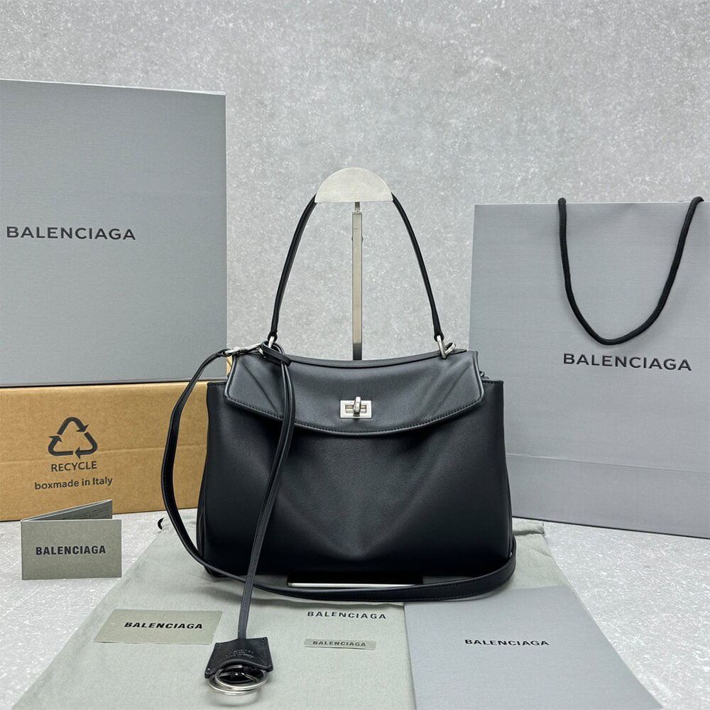 Ba*len*cia*ga women’s rodeo small handbag in black(high-end grade)