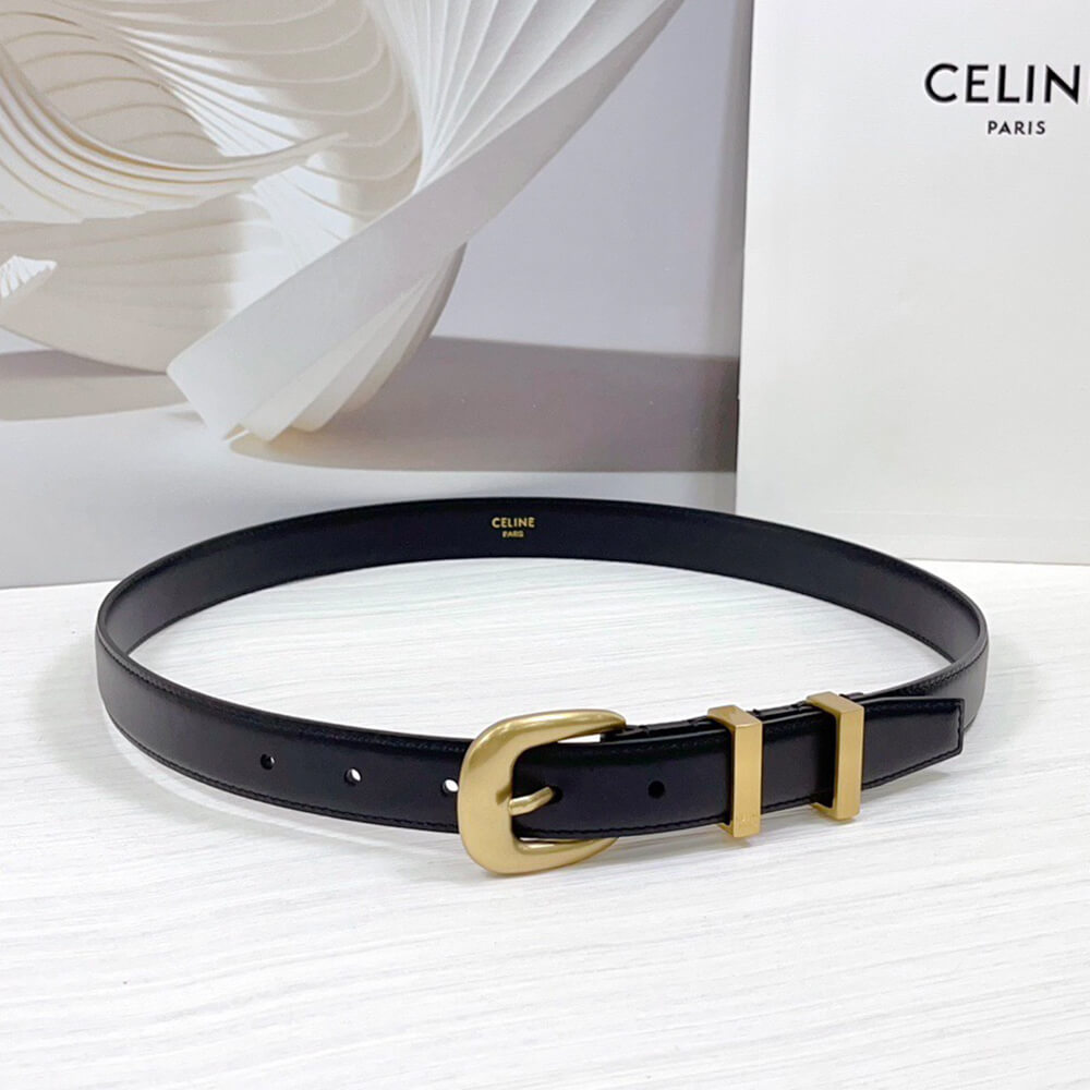 Ce**e medium western belt in taurillon leather