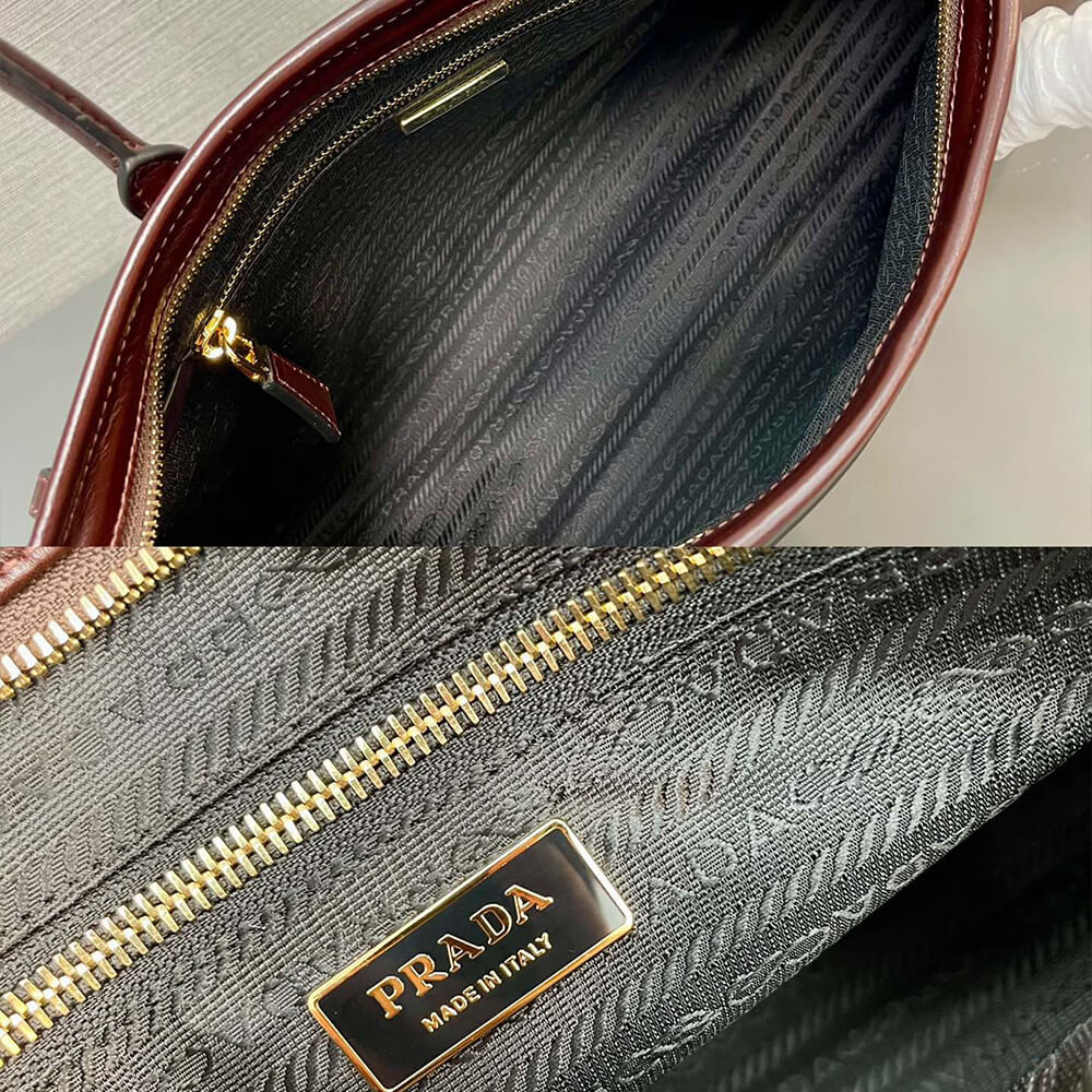 Pra*a large leather handbag(high-end grade)