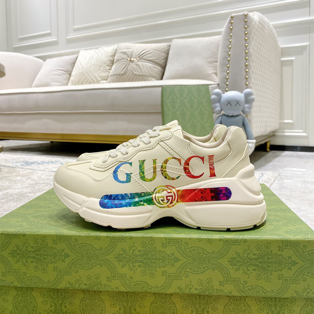 rhyton sneaker with G*u*i print