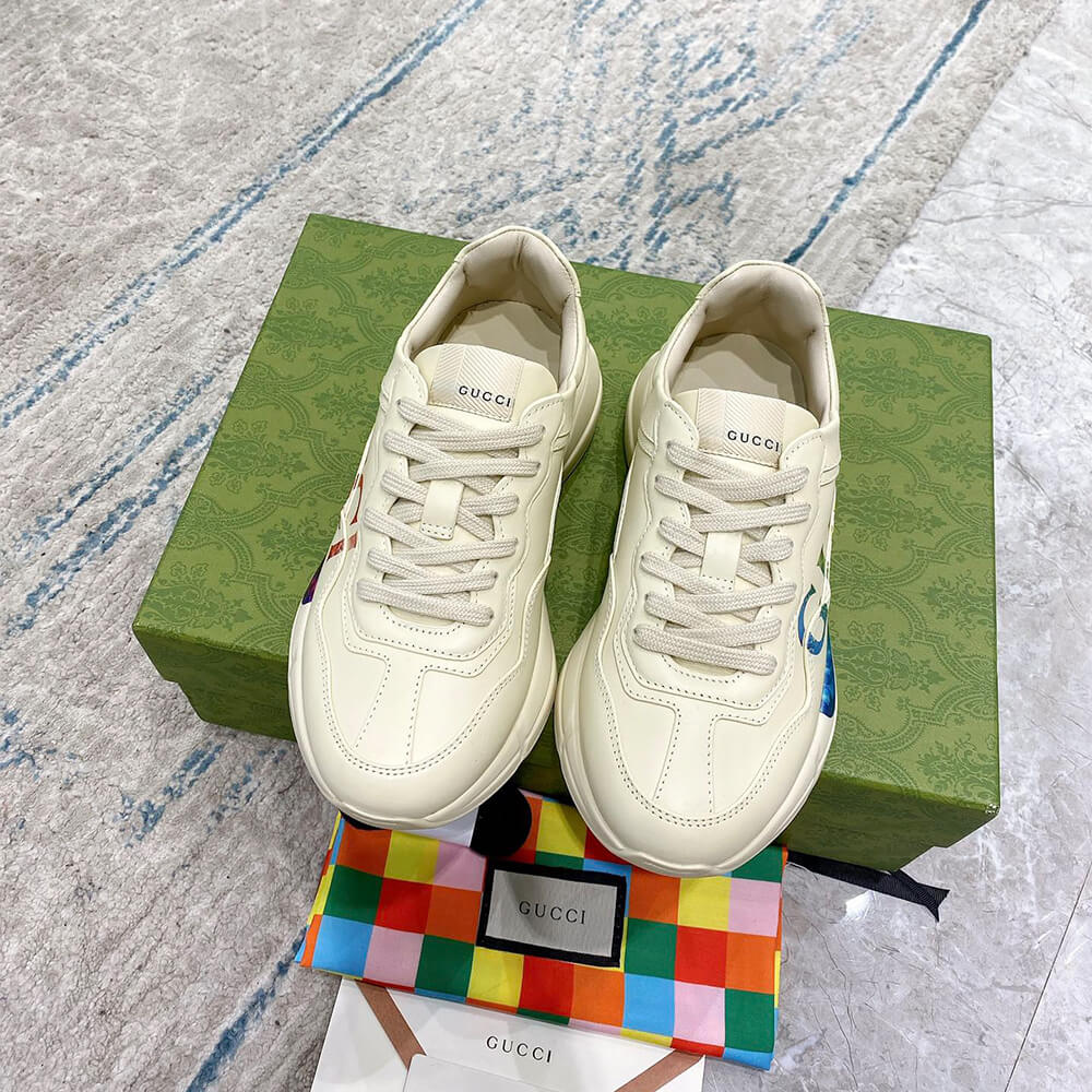 rhyton sneaker with G*u*i print