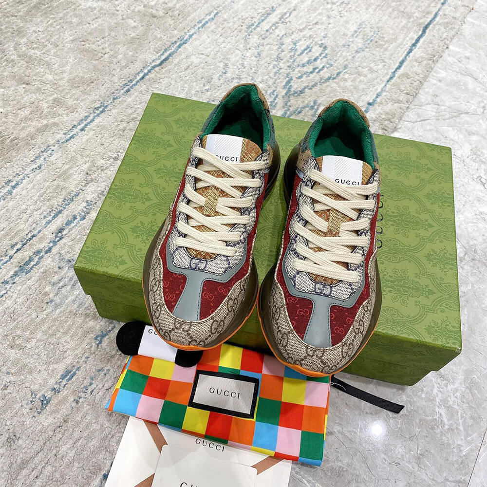 g*u*i multicolor gg S*p*e rhyton sneaker