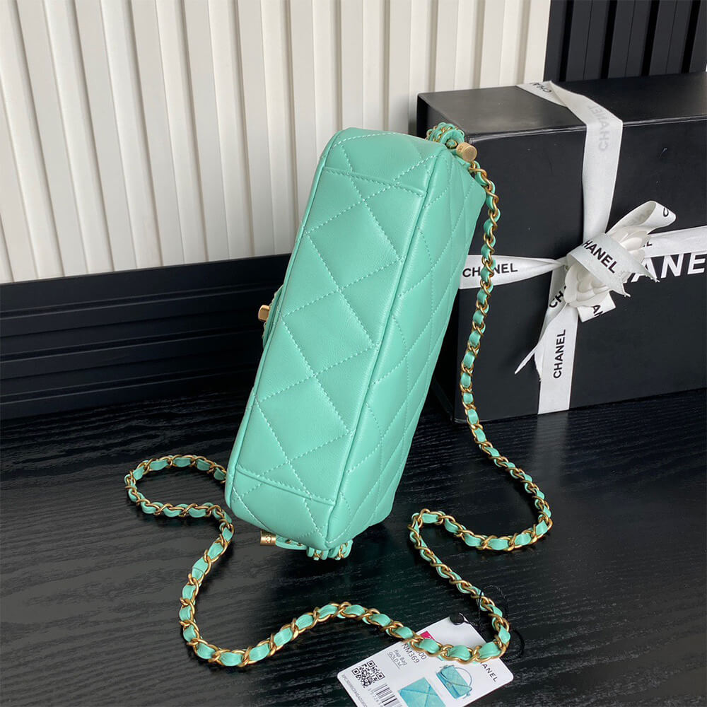 Ch*el flap bag with top handle(high-end grade)