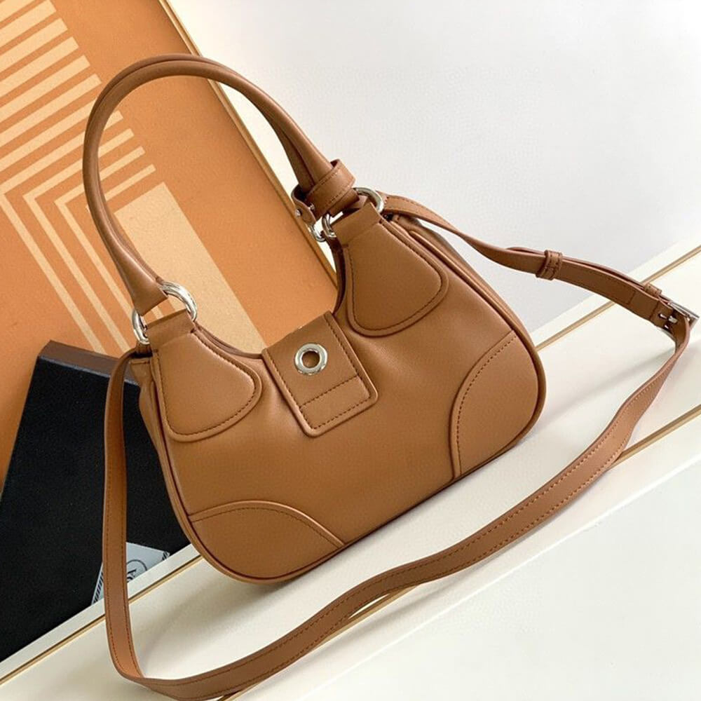 Pra*a moon padded nappa-leather bag