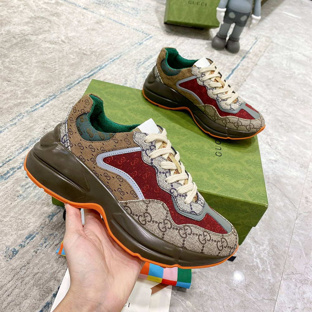 g*u*i multicolor gg S*p*e rhyton sneaker