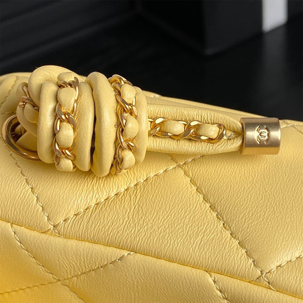 Ch*el flap bag with top handle(high-end grade)