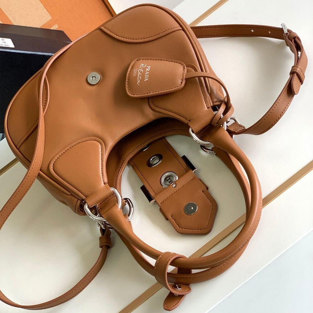 Pra*a moon padded nappa-leather bag