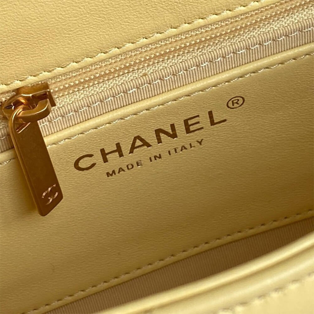 Ch*el flap bag with top handle(high-end grade)
