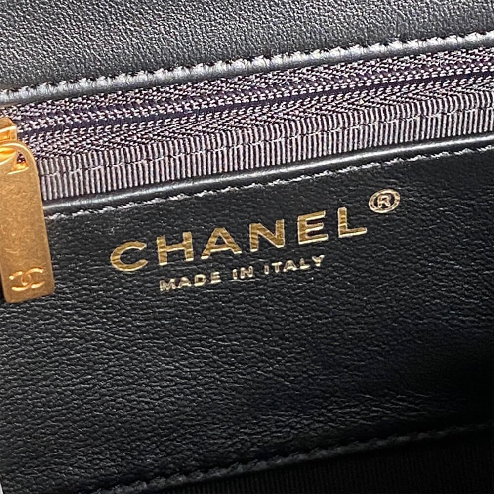 Ch*el flap bag with top handle(high-end grade)