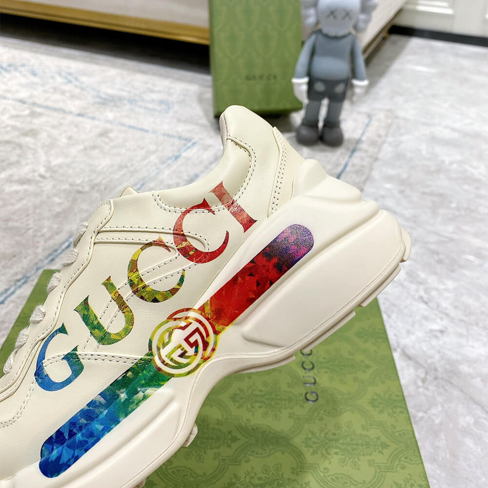rhyton sneaker with G*u*i print