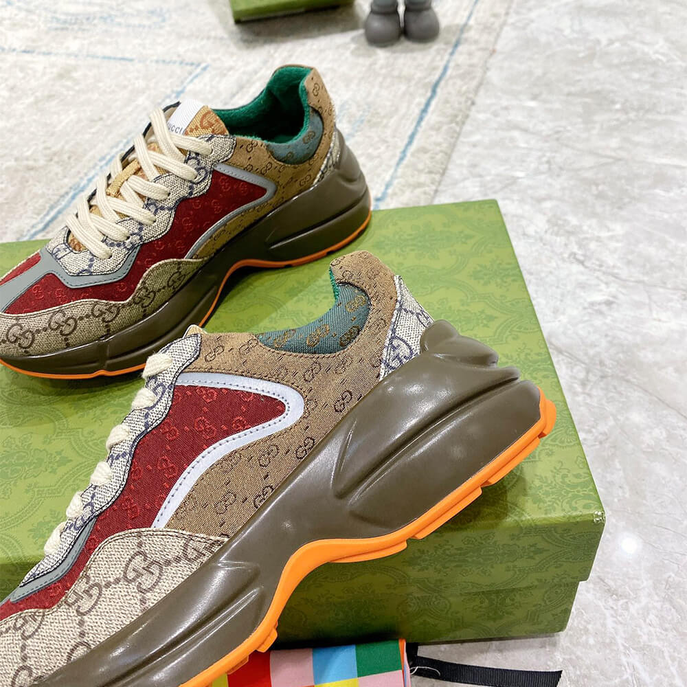 g*u*i multicolor gg S*p*e rhyton sneaker