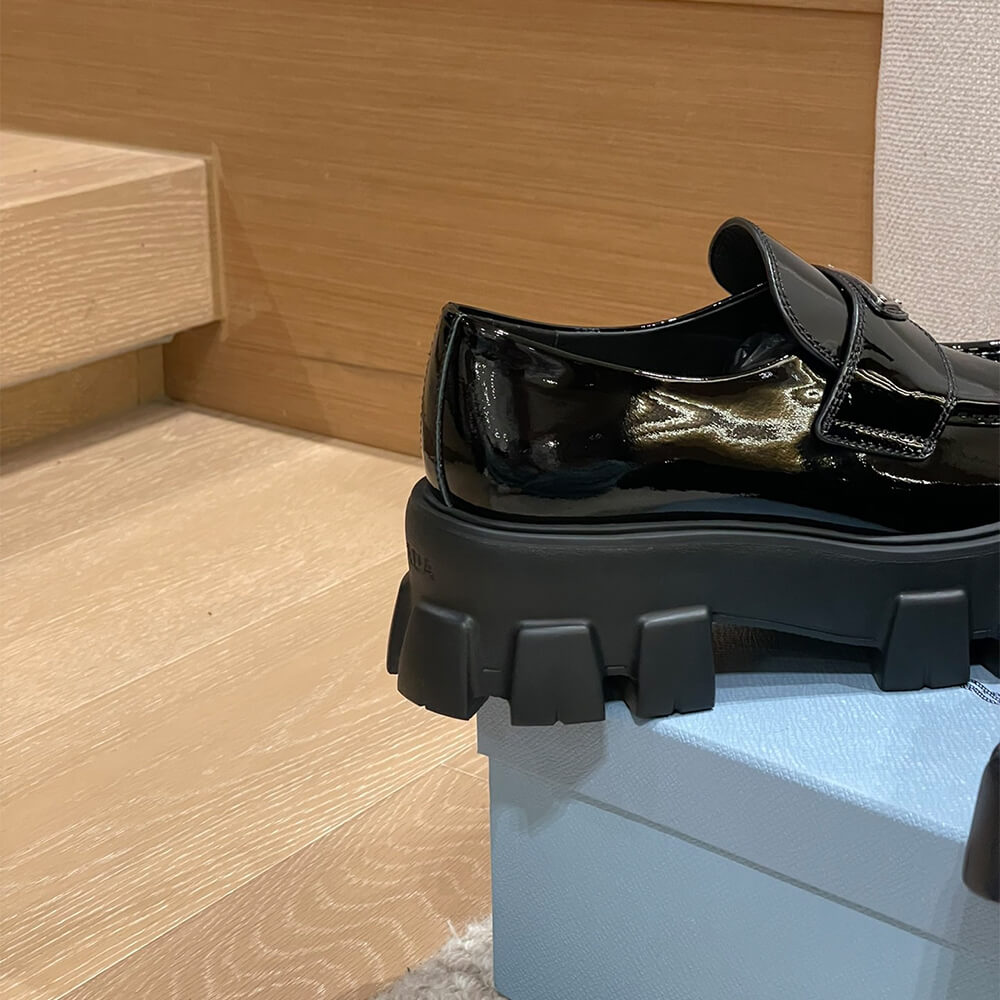 Pra*a monolith patent leather loafers