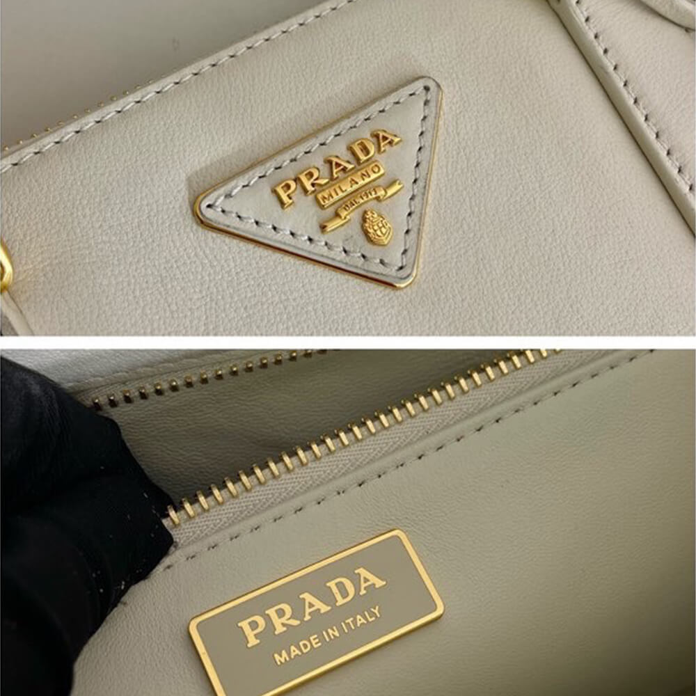 Pra*a new medium Pra*a galleria saffiano leather bag(high-end grade)